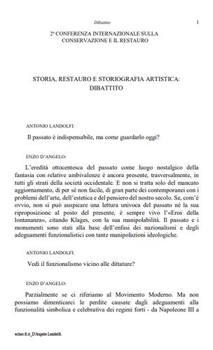 2ª CONFERENZA internazionale sul restauro