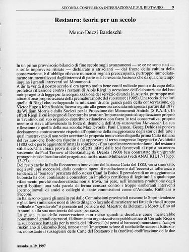 2ª CONFERENZA internazionale sul restauro