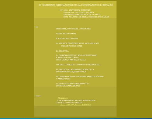 3ª CONFERENZA internazionale sul restauro