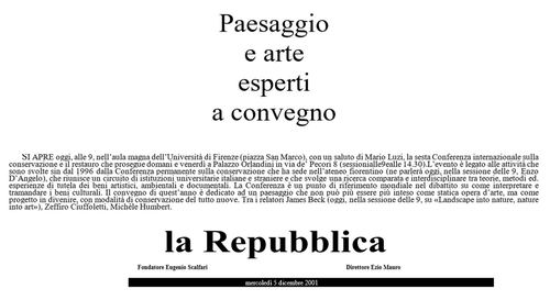 6ª CONFERENZA internazionale sul restauro