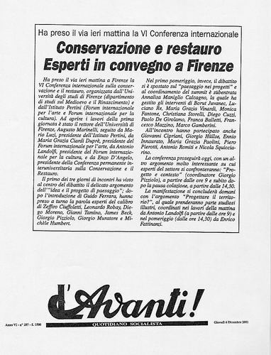 6ª CONFERENZA internazionale sul restauro