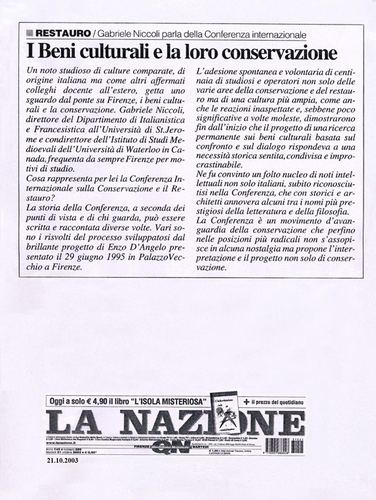 8ª CONFERENZA internazionale sul restauro