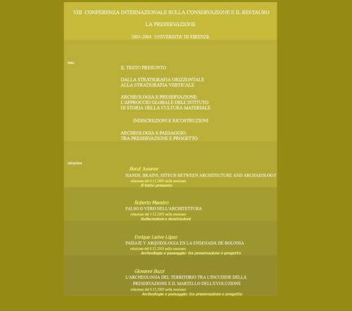8ª CONFERENZA internazionale sul restauro