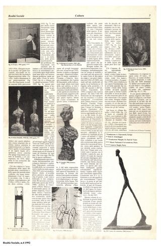 Marcelin Pleynet, Giacometti e la tradizione 2, Realtà Sociale, numero 4, 1992