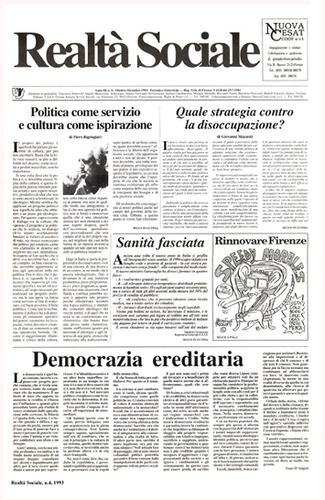 Realtà Sociale, prima pagina, numero 4, 1993