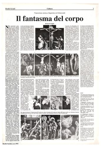 Enzo D'Angelo, Transizione storica e linguistica in Grunewald, Realtà Sociale, numero 4, 1993